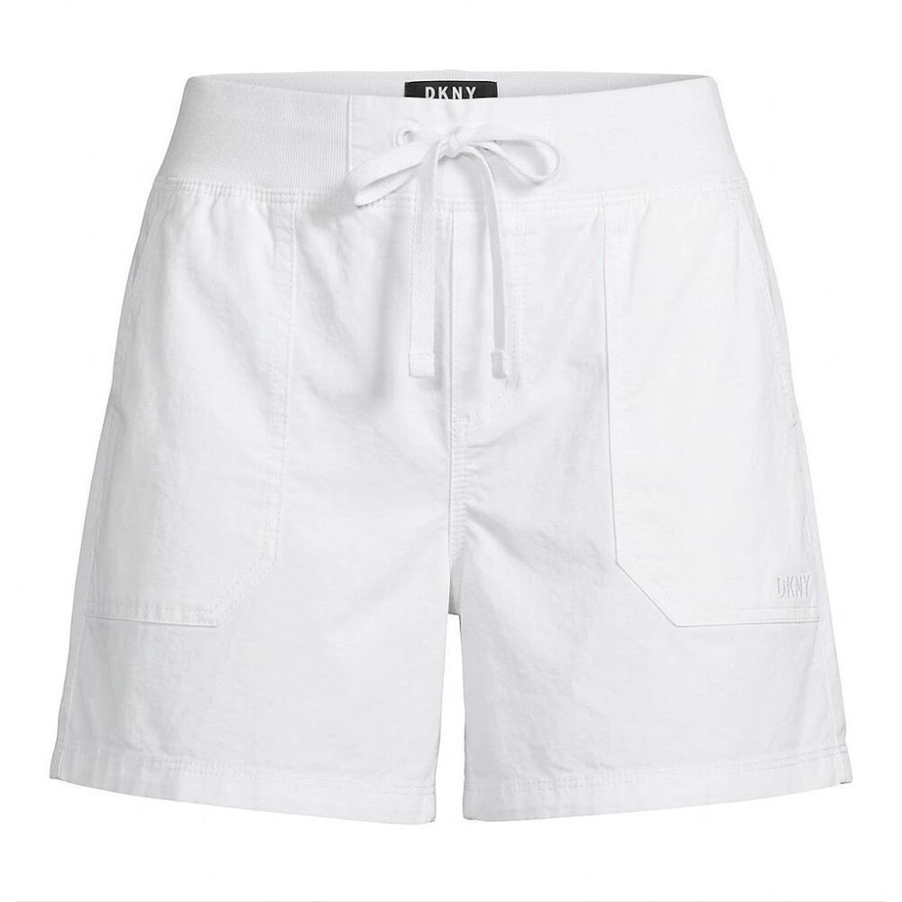 #982.DKNY Sport Ivy Cotton Twill Rib-Waistband Cargo Shorts - Picture 1 of 6